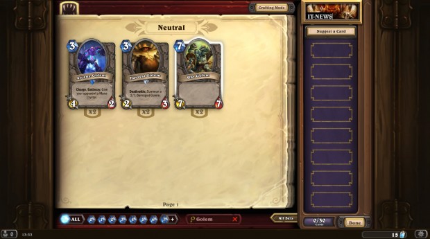 Wir bauen unser IT-News-Deck mit vielen Golems. Die Filterfunktion macht das Bauen von Decks übersichtlich.