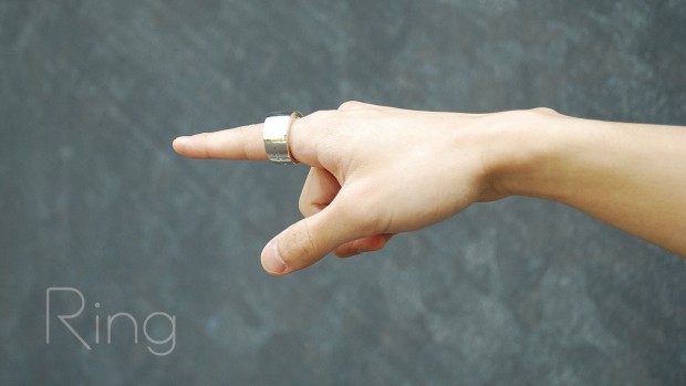 Auch Texte können mit Ring eingegeben werden. (Bild: Logbar)