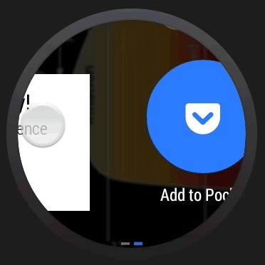 ... auf dem Zifferblatt wird das Pocket-Icon eingeblendet. (Bild: Pocket)