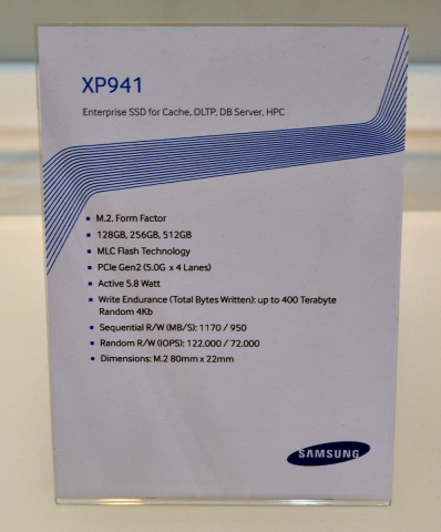 Die Daten der kompakten Server-SSDs von Samsung