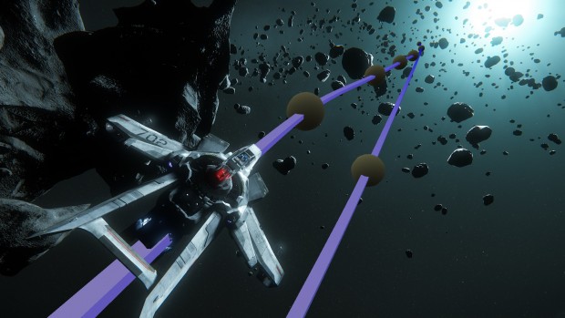 Das Dogfight-Modul von Star Citizen im Debug-Modus. (Bilder: Cloud Imperium Games)