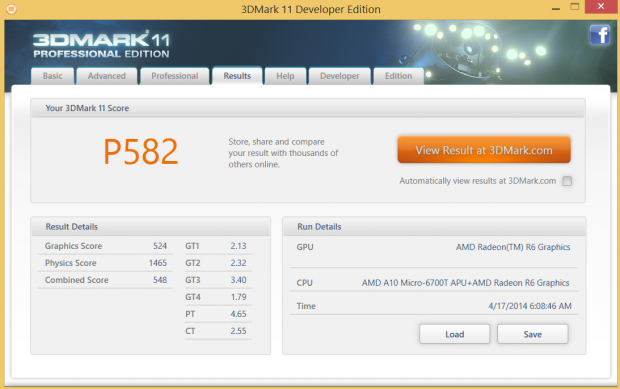 Einzelergebnisse und Daten des Mullins-Tablets (Screenshots: Golem.de)