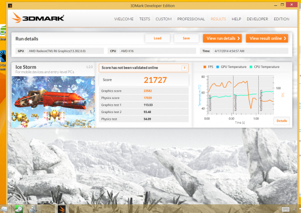 Einzelergebnisse und Daten des Mullins-Tablets (Screenshots: Golem.de)