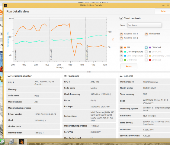 Einzelergebnisse und Daten des Mullins-Tablets (Screenshots: Golem.de)