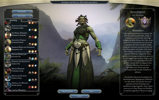 Wer seinen Anf&uuml;hrer nicht selbst erstellen will, kann aus vorgefertigten Charakteren w&auml;hlen. (Screenshot: Golem.de)