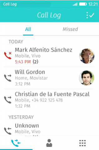 Neue Telefon-App von Firefox 2.0 (Bild: Mozilla)