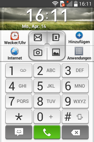 Zus&auml;tzlich gibt es mit Easy Home einen vereinfachten Startbildschirm, der an das Bedienfeld eines Handys erinnert. (Screenshot: Tobias K&ouml;ltzsch/Golem.de)
