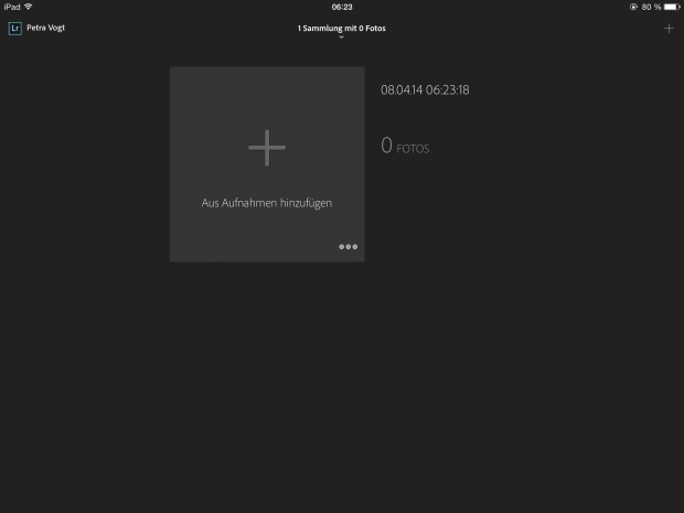 Alternativ zum Herunterladen vom Desktop können Aufnahmen auch direkt vom Mobilgerät in eine Sammlung hochgeladen werden. (Screenshot: Petra Vogt)