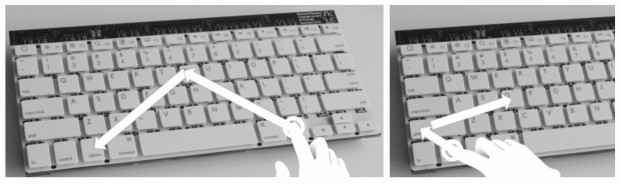 Das Type-Hover-Swipe unterstützt eine Vielzahl von Gesten. (Bild: Microsoft)