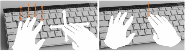 Das Type-Hover-Swipe unterstützt eine Vielzahl von Gesten. (Bild: Microsoft)