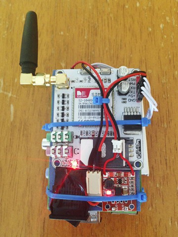 Das PiPhone (Bild: David Hunt)