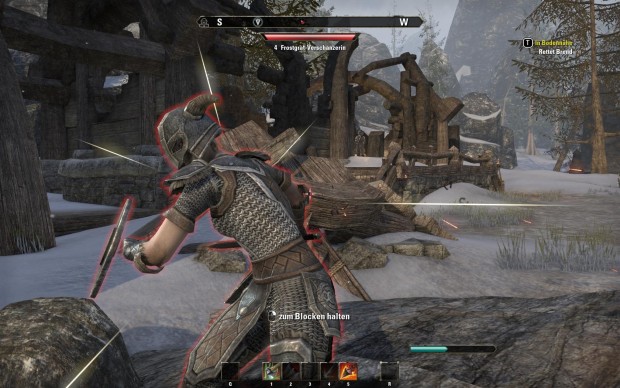 Die Grafik erinnert teils deutlich an Skyrim. (Screenshot: Golem.de)