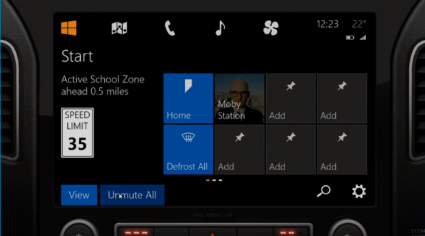 Microsoft-Konzept "Windows in the car" (Bild: Microsoft)