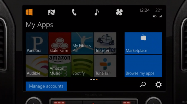 Microsoft-Konzept "Windows in the car" (Bild: Microsoft)