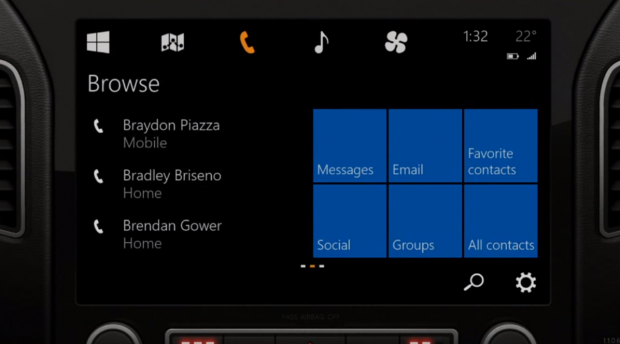 Microsoft-Konzept "Windows in the car" (Bild: Microsoft)