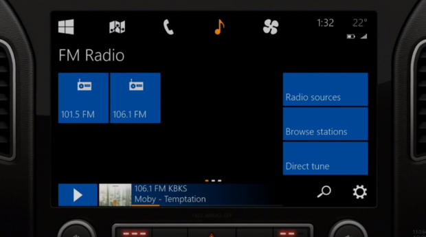 Microsoft-Konzept "Windows in the car" (Bild: Microsoft)