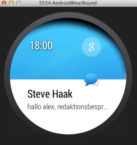 Normale Android-Notifications werden an die Uhr weitergereicht. (Foto: Golem.de)