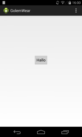 Unsere sehr einfache Hello-World-App (Foto: Golem.de)
