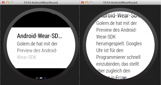 Ist der Text einer großen Notification lang, kann er ausgeklappt und durchgescrollt werden. (Foto: Golem.de)