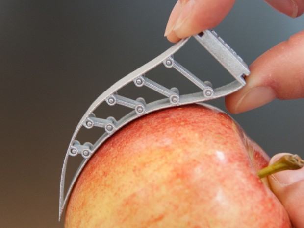 Außerdem wurde der Finripper verwendet, ein Bauteil das eine passive Verformung ermöglicht. Der 2010 präsentierte Fingripper ist auch Bestandteil verschiedener Robotergreifer. (Foto: Werner Pluta/Golem.de)