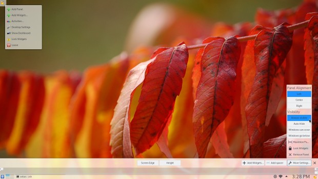 Einstellungsdialog der Kontrollleiste (Bild: KDE  - CC-BY 3.0)