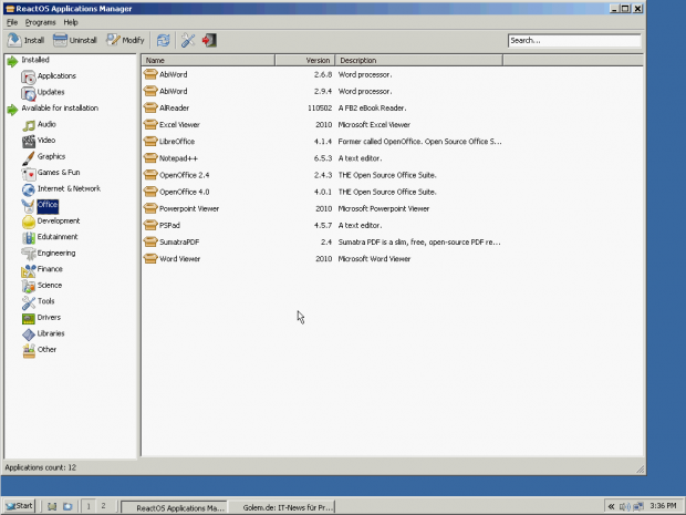 ...etwa Büroanwendungen,...