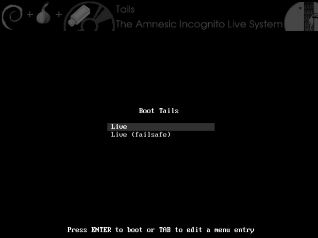 Der Bootscreen der Live-DVD von Tails (Screenshots: Jörg Thoma/Golem.de)