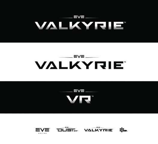 Das neue offizielle Logo von Eve Valkyrie in schwarz und weiß