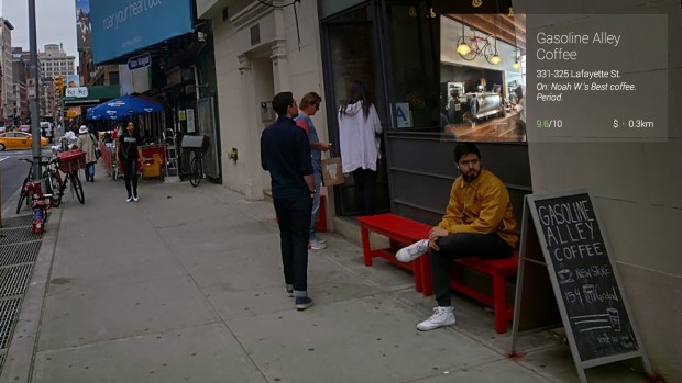 Google Glass mit Foursquare (Bild: Google)