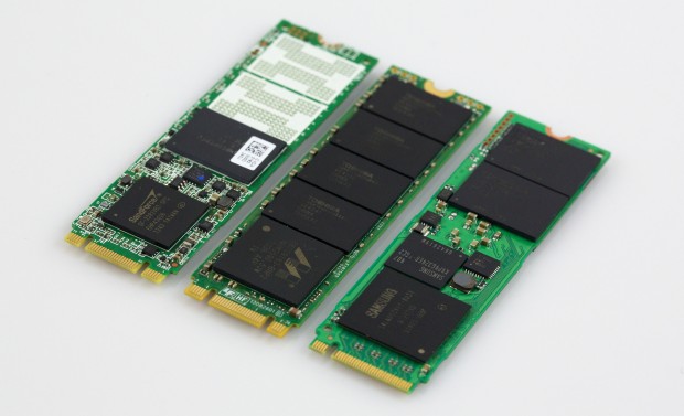 Intel 530 Series, Plextor M6E und Samsung XP941 (Bild: Michael Wieczorek/Golem.de)