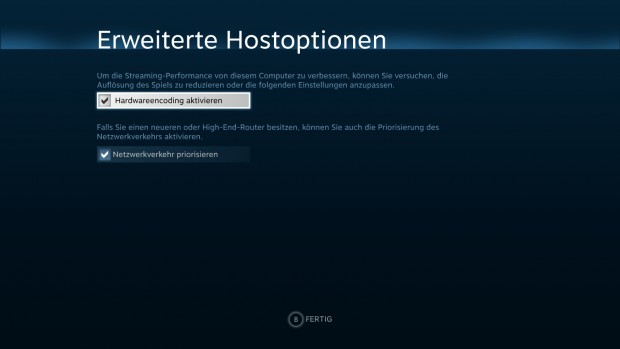 Die erweiterten Host-Optionen (Screenshot: Marc Sauter/Golem.de)