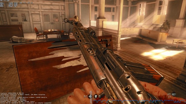 Wolfenstein mit Gigabit-Ethernet (Screenshot: Marc Sauter/Golem.de)