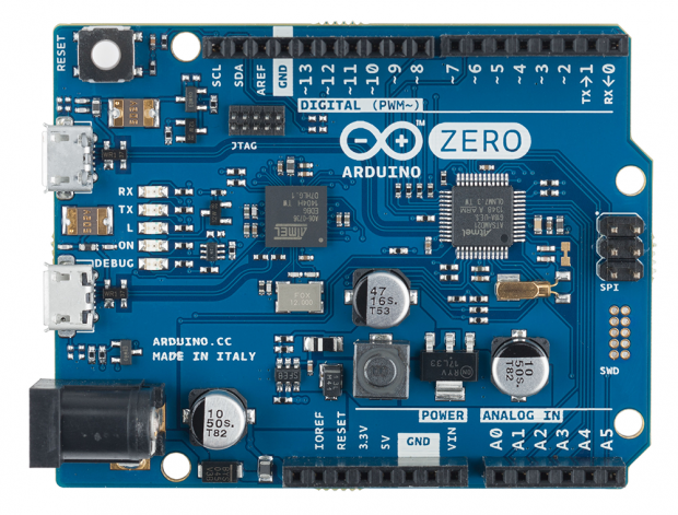 Arduino Zero - Vorderseite (Bild: Arduino.cc)