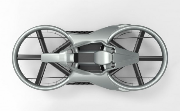 Das Hoverbike Aero-X wird von zwei Mantelpropellern angetrieben. (Bild: Aerofex)