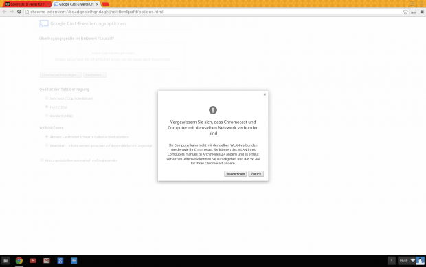 Sie müssen sich aber im gleichen WLAN-Netz befinden.