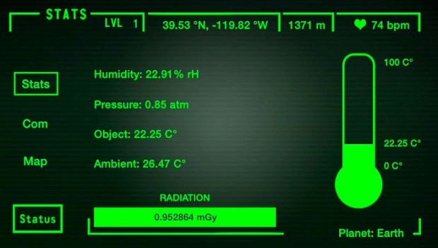 ... sowie Umweltdaten wie Temperatur, Luftdruck oder Strahlung. (Bild: Team Reno)