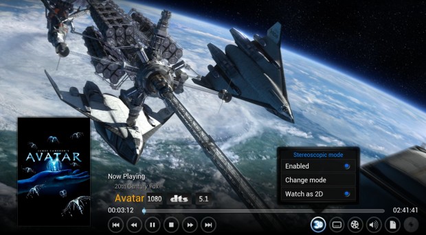 XBMC unterst&uuml;tzt 3D-Filme. (Screenshot: XBMC)