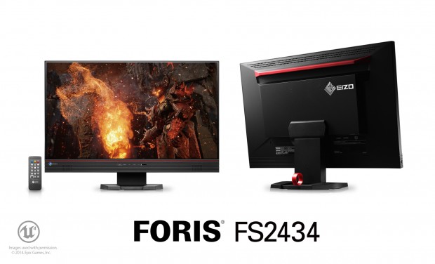 Der Foris FS2434 mit Fernbedienung. (Bild: Eizo)