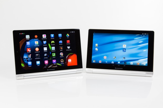 Lenovos Yoga Tablet 10 HD+ links und rechts das alte Yoga Tablet 10 (Bild: Tobias Költzsch/Golem.de)