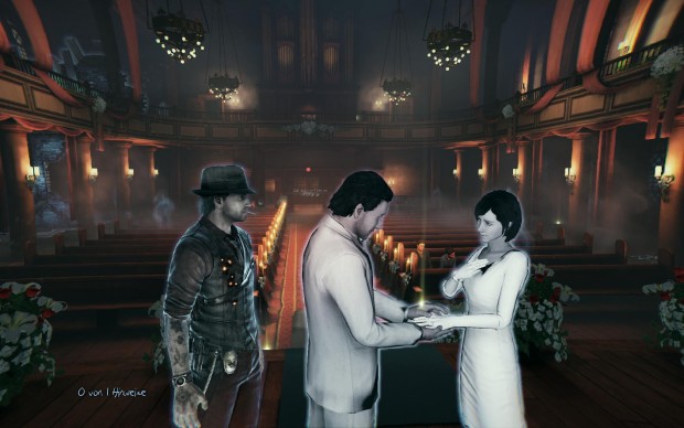 In der Kirche sehen wir unsere eigene Hochzeit als Erinnerung. (Screenshot: Golem.de)