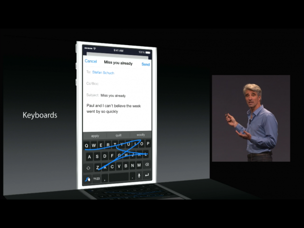Die neuen M&ouml;glichkeiten f&uuml;r Entwickler unter iOS 8 (Screenshot: Golem.de)