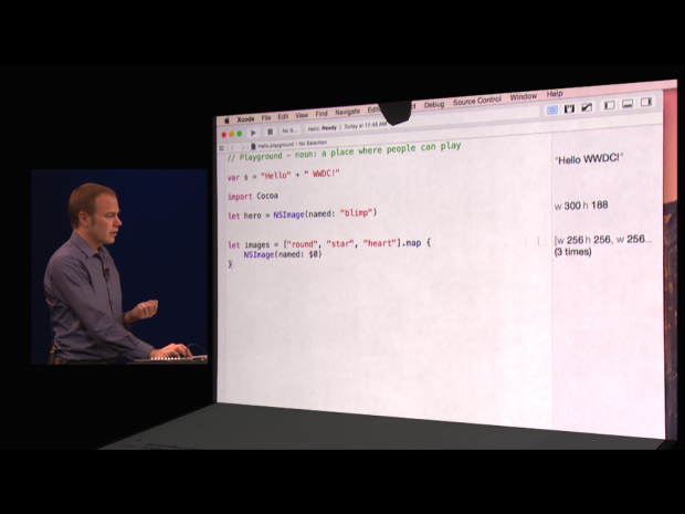 Swift: eine neue Programmiersprache f&uuml;r iOS (Screenshot: Golem.de)