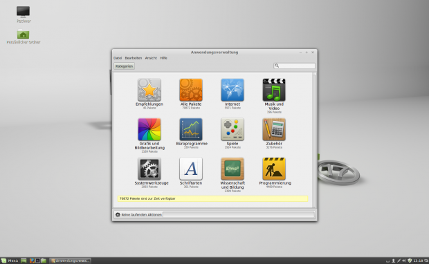 Weitere Software lässt sich über die Mint-eigene Softwareverwaltung installieren.