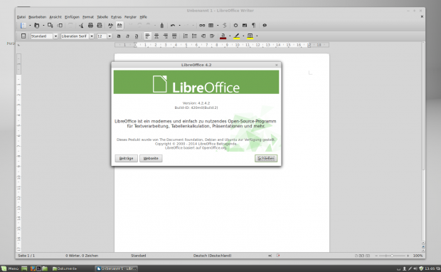... Liberoffice in Version 4.2.4.2 und ...