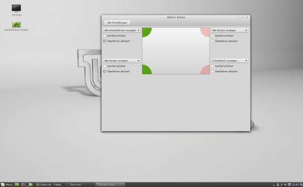 Auch die "Runden Ecken" erhalten eine neue Option. Sie können jetzt mit dem einfachen Darüberfahren des Mauszeigers aktiviert werden.  
