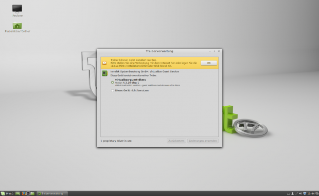 Treiber können bei fehlender Internetverbindung auch von einem Datenträger installiert werden.