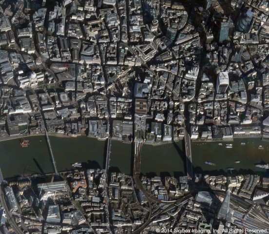 London von oben - Interessenten für diese Erdansichten gibt es viele. (Foto: Skybox Imaging)