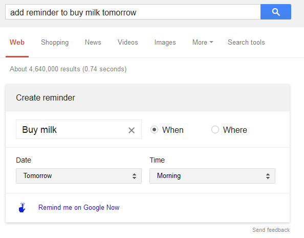 Google Now Reminders (Bild: Google Blog)
