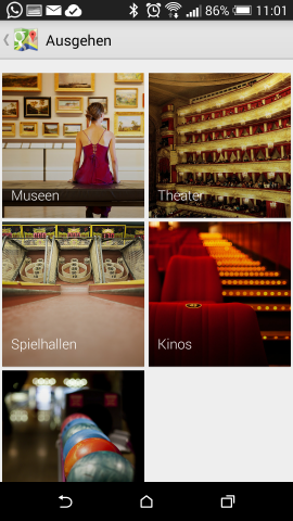 Die neue Entdecken-Funktionen von Google Maps (Screenshot: Google.de)
