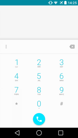 Telefon-App von Android L mit Material Design auf einem Nexus 5 (Screenshot: Golem.de)